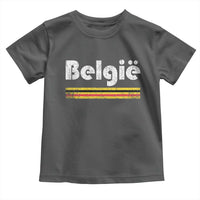 Retro Belgie Belgium Flag Distressed Graphic in Dutch Toddler T Shirt Proud Belgian Heritage and Country Roots Pride Gift