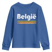 Retro Belgie Belgium Flag Distressed Graphic in Dutch Youth Sweatshirt Proud Belgian Heritage and Country Roots Pride Gift