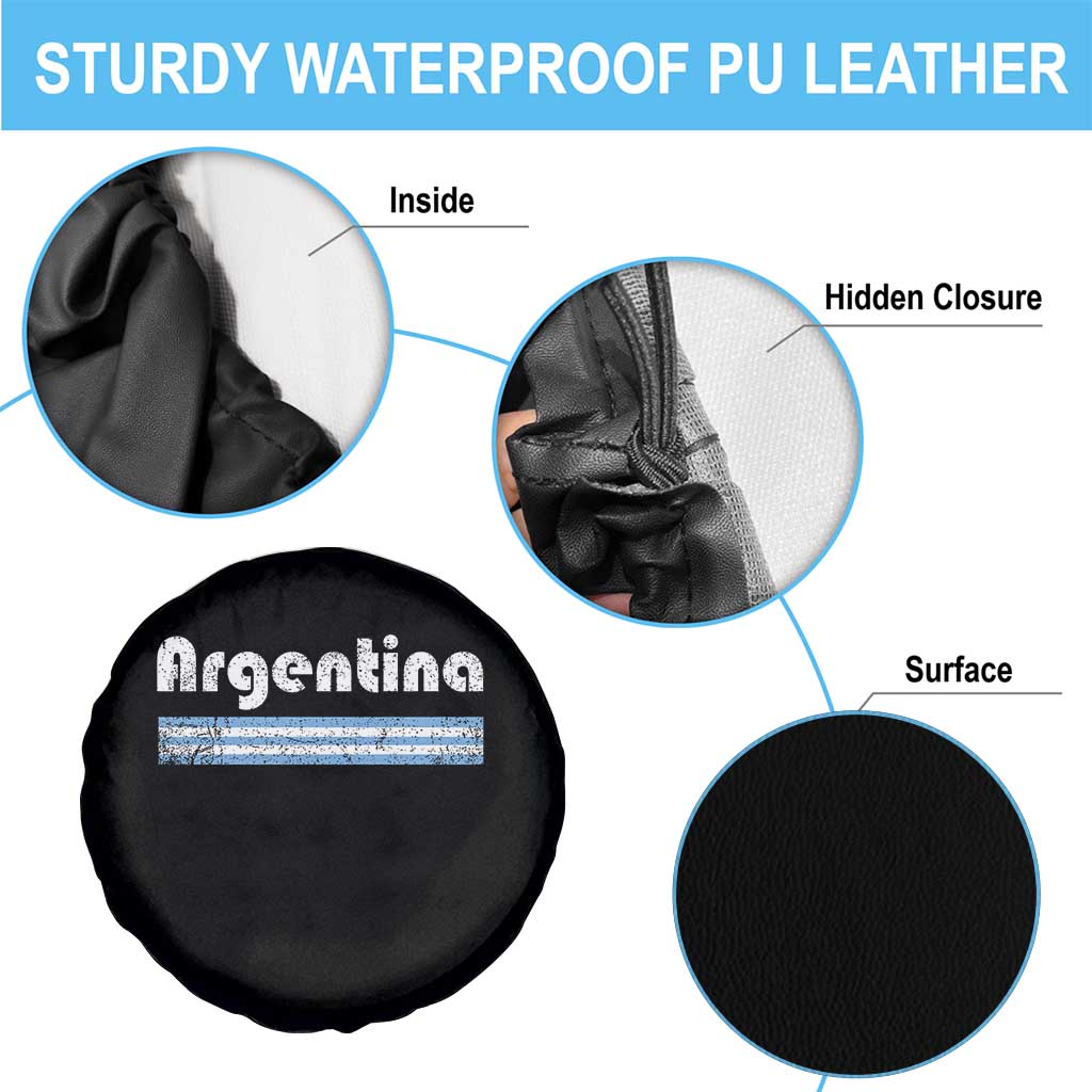 Vintage Argentina Retro Distressed Graphic Spare Tire Cover Patriotic Argentine Heritage Pride Souvenir