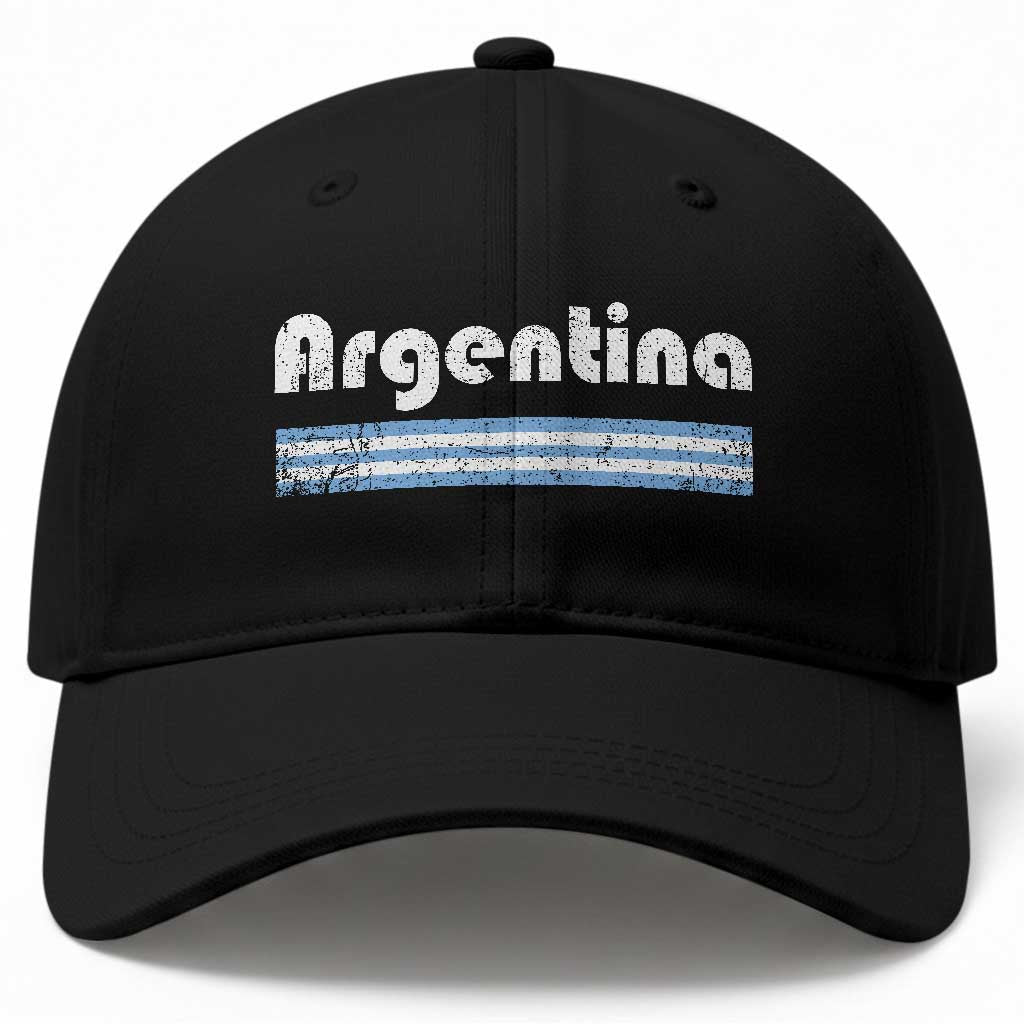 Vintage Argentina Retro Distressed Graphic Baseball Cap Patriotic Argentine Heritage Pride Souvenir