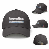 Vintage Argentina Retro Distressed Graphic Baseball Cap Patriotic Argentine Heritage Pride Souvenir
