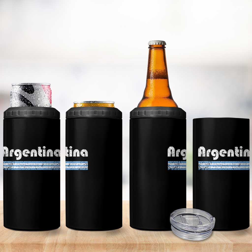 Vintage Argentina Retro Distressed Graphic 4 in 1 Can Cooler Tumbler Patriotic Argentine Heritage Pride Souvenir