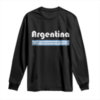 Vintage Argentina Retro Distressed Graphic Long Sleeve Shirt Patriotic Argentine Heritage Pride Souvenir