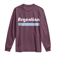 Vintage Argentina Retro Distressed Graphic Long Sleeve Shirt Patriotic Argentine Heritage Pride Souvenir
