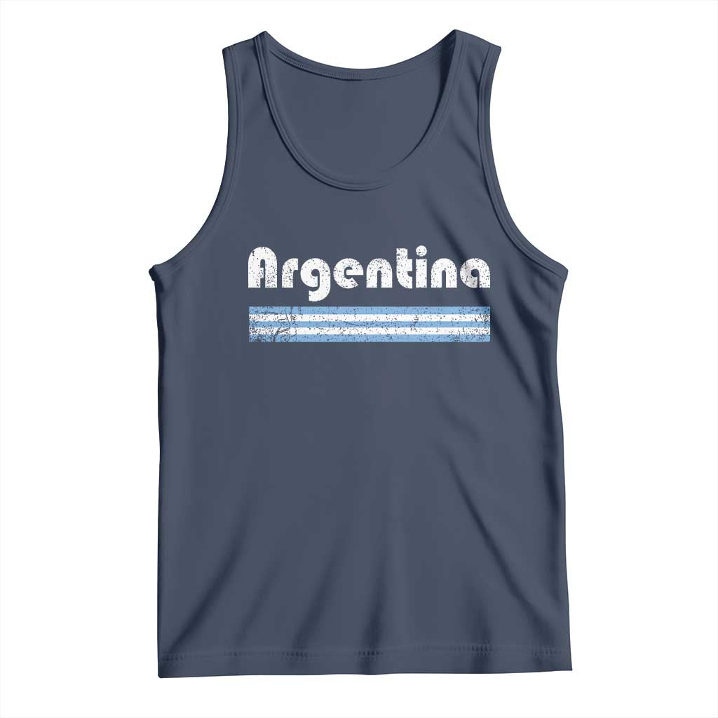 Vintage Argentina Retro Distressed Graphic Tank Top Patriotic Argentine Heritage Pride Souvenir