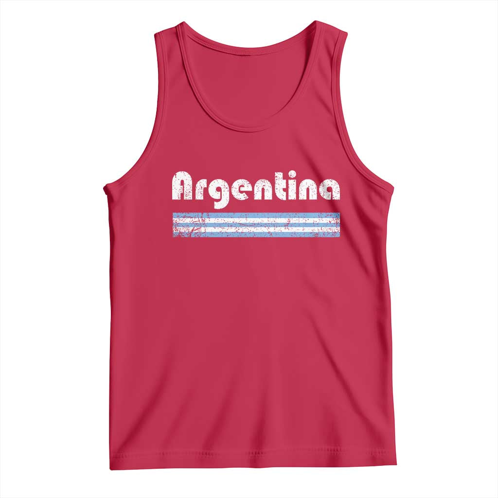 Vintage Argentina Retro Distressed Graphic Tank Top Patriotic Argentine Heritage Pride Souvenir