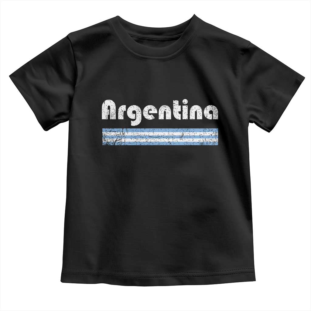 Vintage Argentina Retro Distressed Graphic Toddler T Shirt Patriotic Argentine Heritage Pride Souvenir