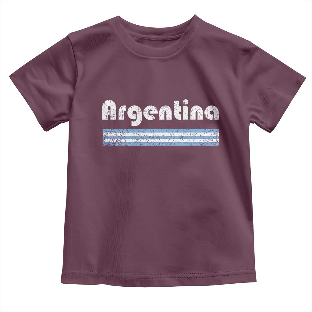 Vintage Argentina Retro Distressed Graphic Toddler T Shirt Patriotic Argentine Heritage Pride Souvenir