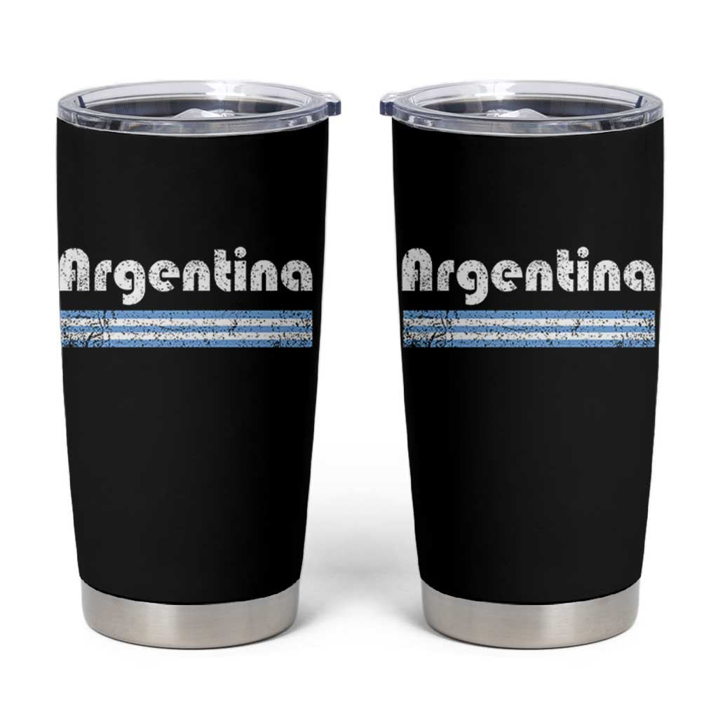 Vintage Argentina Retro Distressed Graphic Tumbler Cup Patriotic Argentine Heritage Pride Souvenir