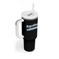 Vintage Argentina Retro Distressed Graphic Tumbler With Handle Patriotic Argentine Heritage Pride Souvenir