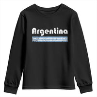 Vintage Argentina Retro Distressed Graphic Youth Sweatshirt Patriotic Argentine Heritage Pride Souvenir