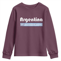 Vintage Argentina Retro Distressed Graphic Youth Sweatshirt Patriotic Argentine Heritage Pride Souvenir