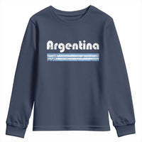 Vintage Argentina Retro Distressed Graphic Youth Sweatshirt Patriotic Argentine Heritage Pride Souvenir