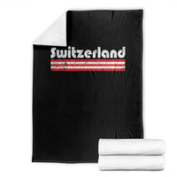 Vintage Switzerland Retro Distressed Graphic Throw Blanket Patriotic Swiss Heritage Pride Souvenir