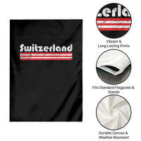 Vintage Switzerland Retro Distressed Graphic Garden Flag Patriotic Swiss Heritage Pride Souvenir