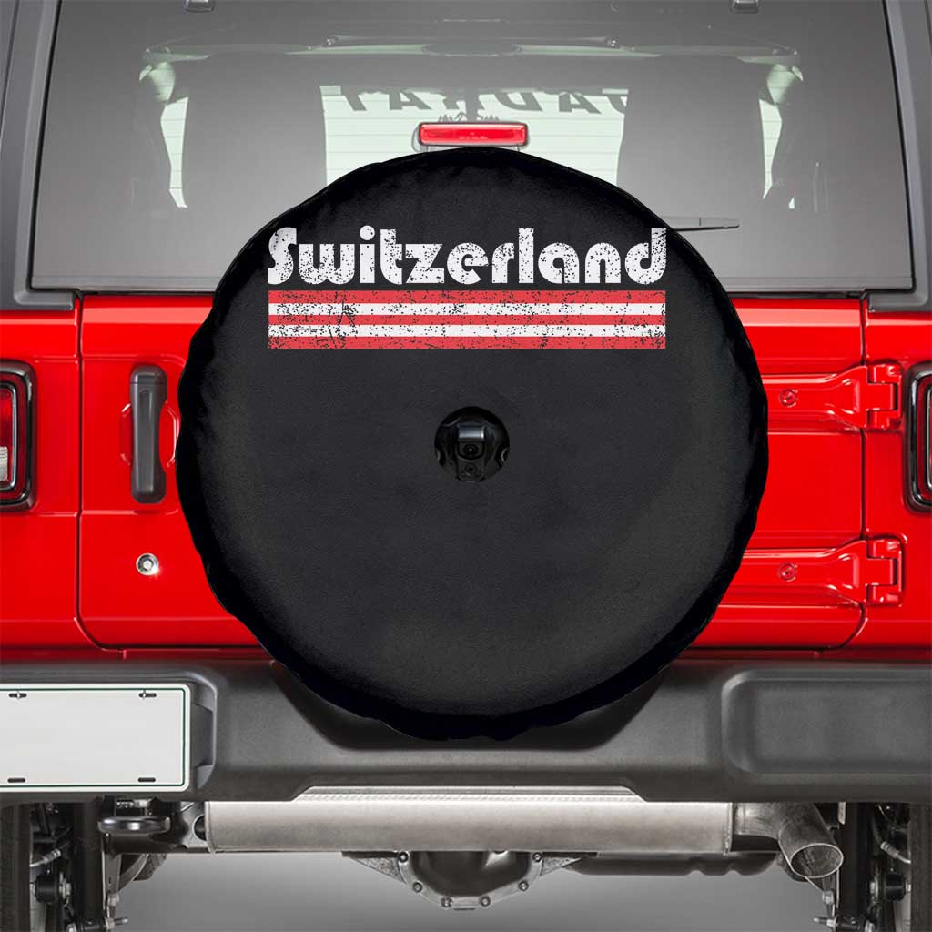 Vintage Switzerland Retro Distressed Graphic Spare Tire Cover Patriotic Swiss Heritage Pride Souvenir