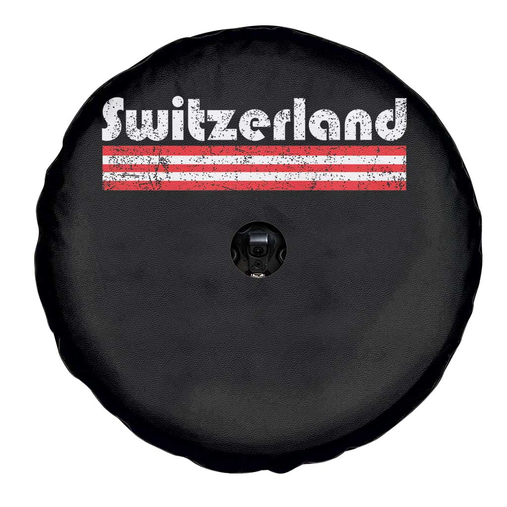 Vintage Switzerland Retro Distressed Graphic Spare Tire Cover Patriotic Swiss Heritage Pride Souvenir