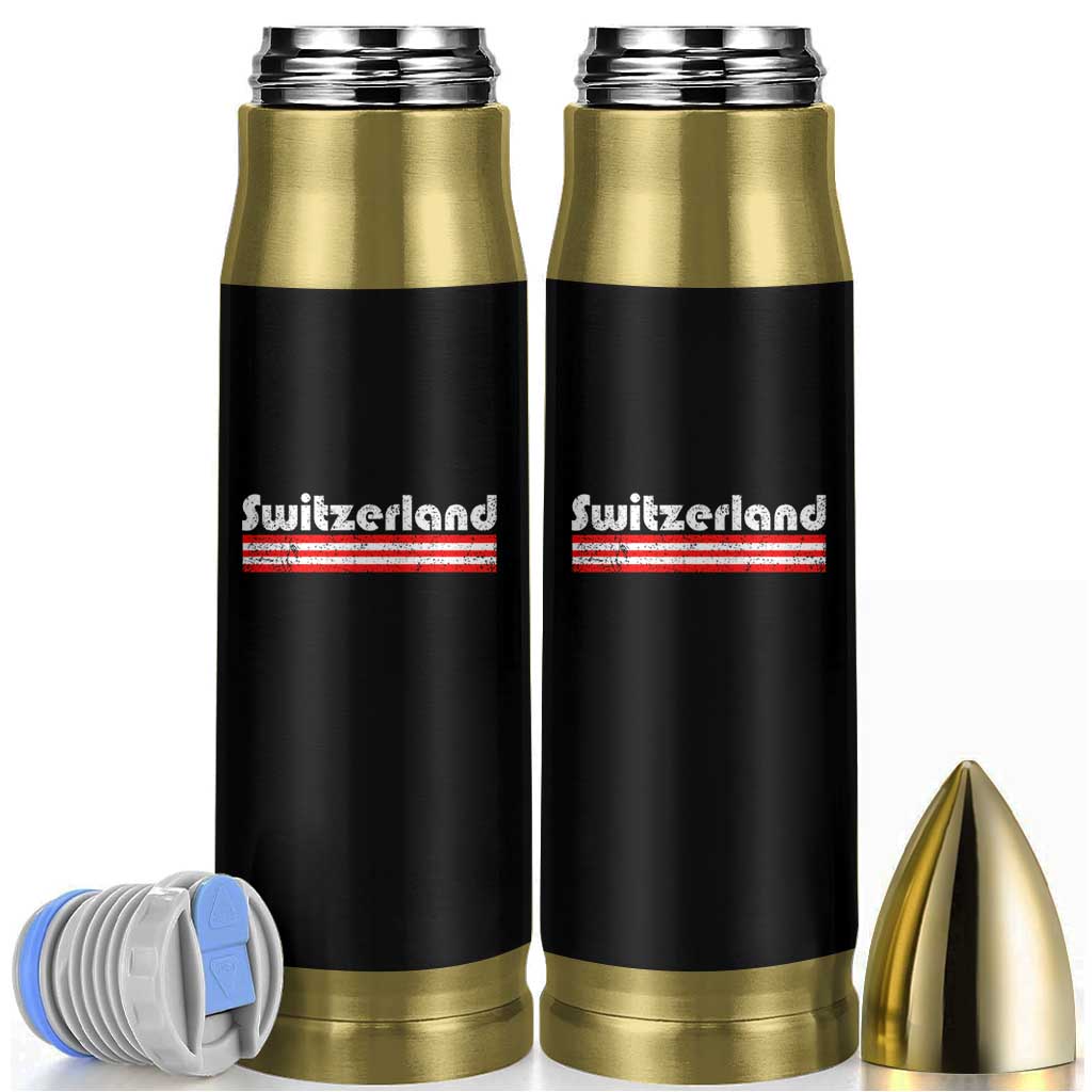 Vintage Switzerland Retro Distressed Graphic Bullet Tumbler Patriotic Swiss Heritage Pride Souvenir