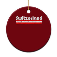 Vintage Switzerland Retro Distressed Graphic Ceramic Ornament Patriotic Swiss Heritage Pride Souvenir