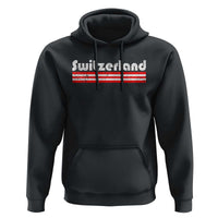 Vintage Switzerland Retro Distressed Graphic Hoodie Patriotic Swiss Heritage Pride Souvenir