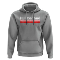 Vintage Switzerland Retro Distressed Graphic Hoodie Patriotic Swiss Heritage Pride Souvenir