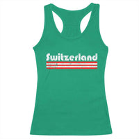 Vintage Switzerland Retro Distressed Graphic Racerback Tank Top Patriotic Swiss Heritage Pride Souvenir