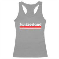 Vintage Switzerland Retro Distressed Graphic Racerback Tank Top Patriotic Swiss Heritage Pride Souvenir