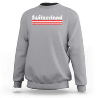 Vintage Switzerland Retro Distressed Graphic Sweatshirt Patriotic Swiss Heritage Pride Souvenir