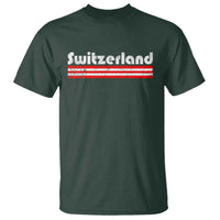 Vintage Switzerland Retro Distressed Graphic T Shirt Patriotic Swiss Heritage Pride Souvenir