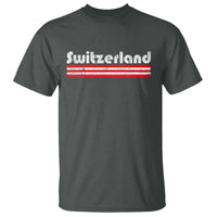 Vintage Switzerland Retro Distressed Graphic T Shirt Patriotic Swiss Heritage Pride Souvenir