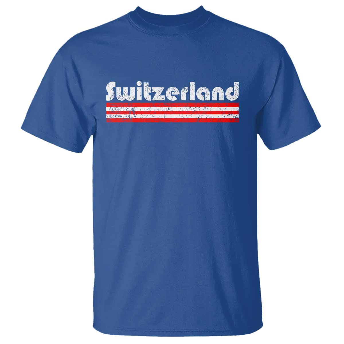 Vintage Switzerland Retro Distressed Graphic T Shirt Patriotic Swiss Heritage Pride Souvenir