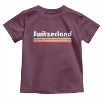 Vintage Switzerland Retro Distressed Graphic Toddler T Shirt Patriotic Swiss Heritage Pride Souvenir
