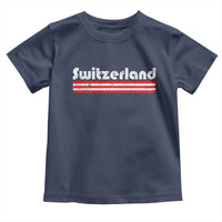 Vintage Switzerland Retro Distressed Graphic Toddler T Shirt Patriotic Swiss Heritage Pride Souvenir