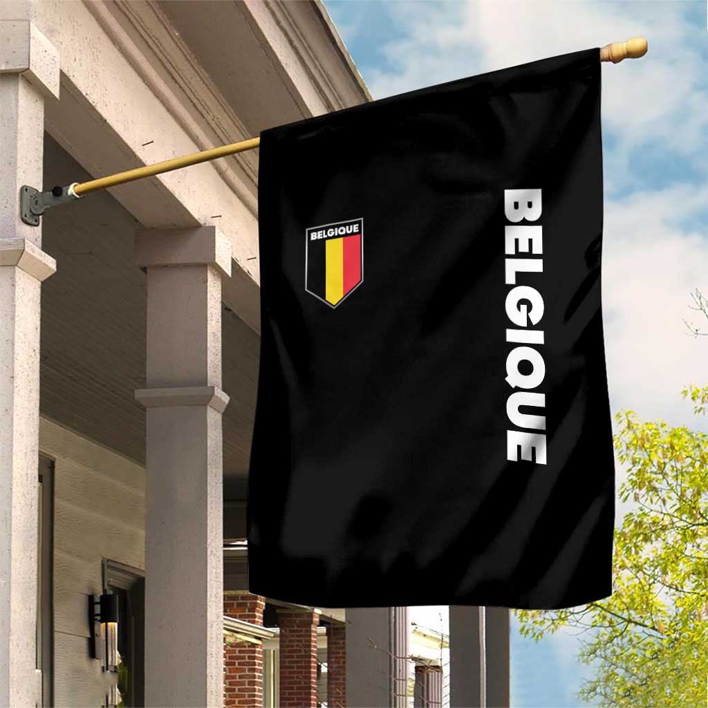 Belgique Belgium Flag Shield Minimalist Graphic Garden Flag French Belgian Pride and European Heritage Souvenir