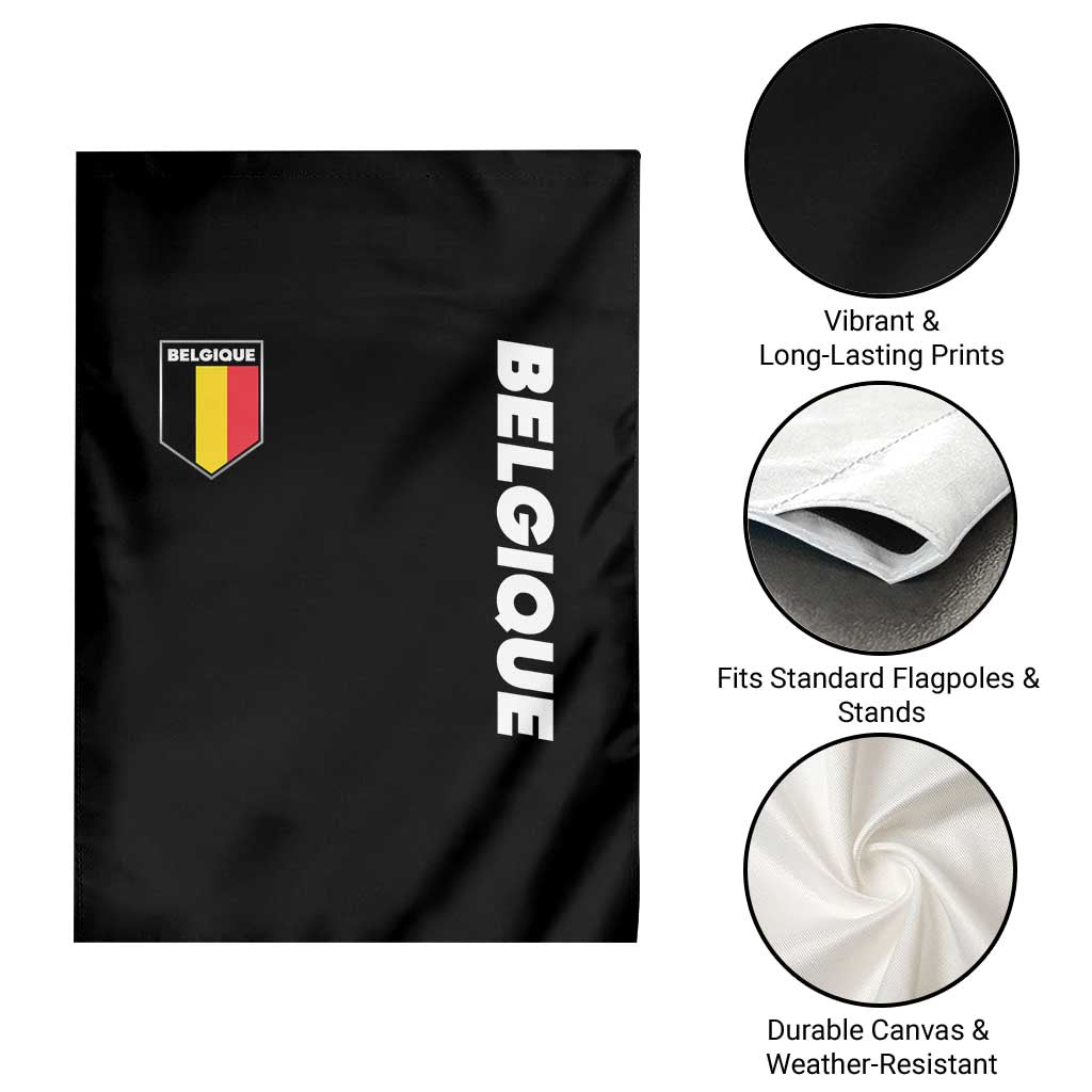 Belgique Belgium Flag Shield Minimalist Graphic Garden Flag French Belgian Pride and European Heritage Souvenir