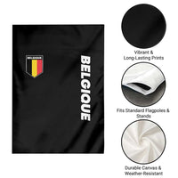 Belgique Belgium Flag Shield Minimalist Graphic Garden Flag French Belgian Pride and European Heritage Souvenir