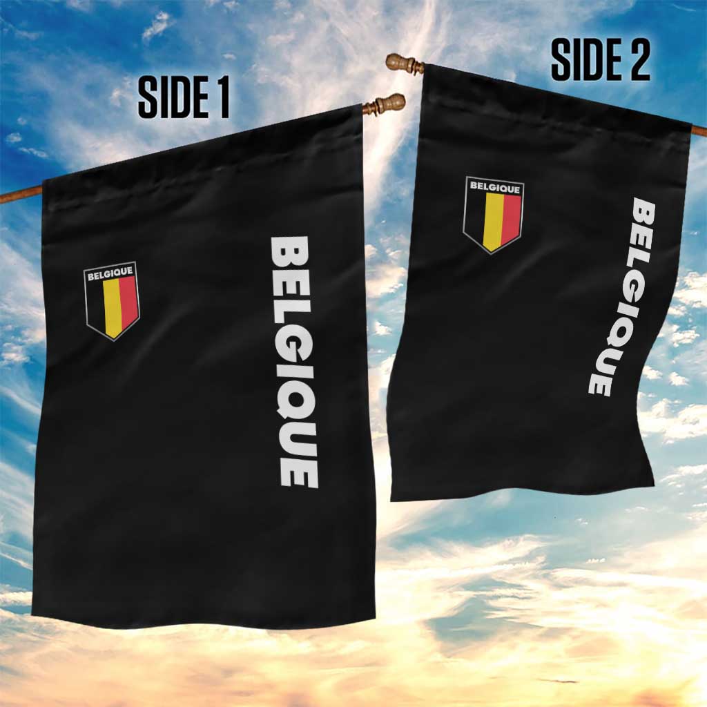 Belgique Belgium Flag Shield Minimalist Graphic Garden Flag French Belgian Pride and European Heritage Souvenir