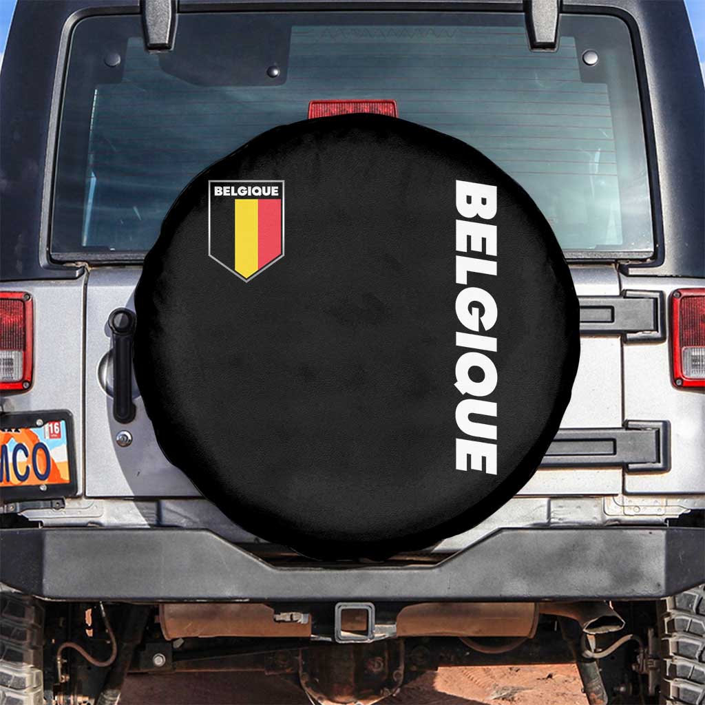 Belgique Belgium Flag Shield Minimalist Graphic Spare Tire Cover French Belgian Pride and European Heritage Souvenir