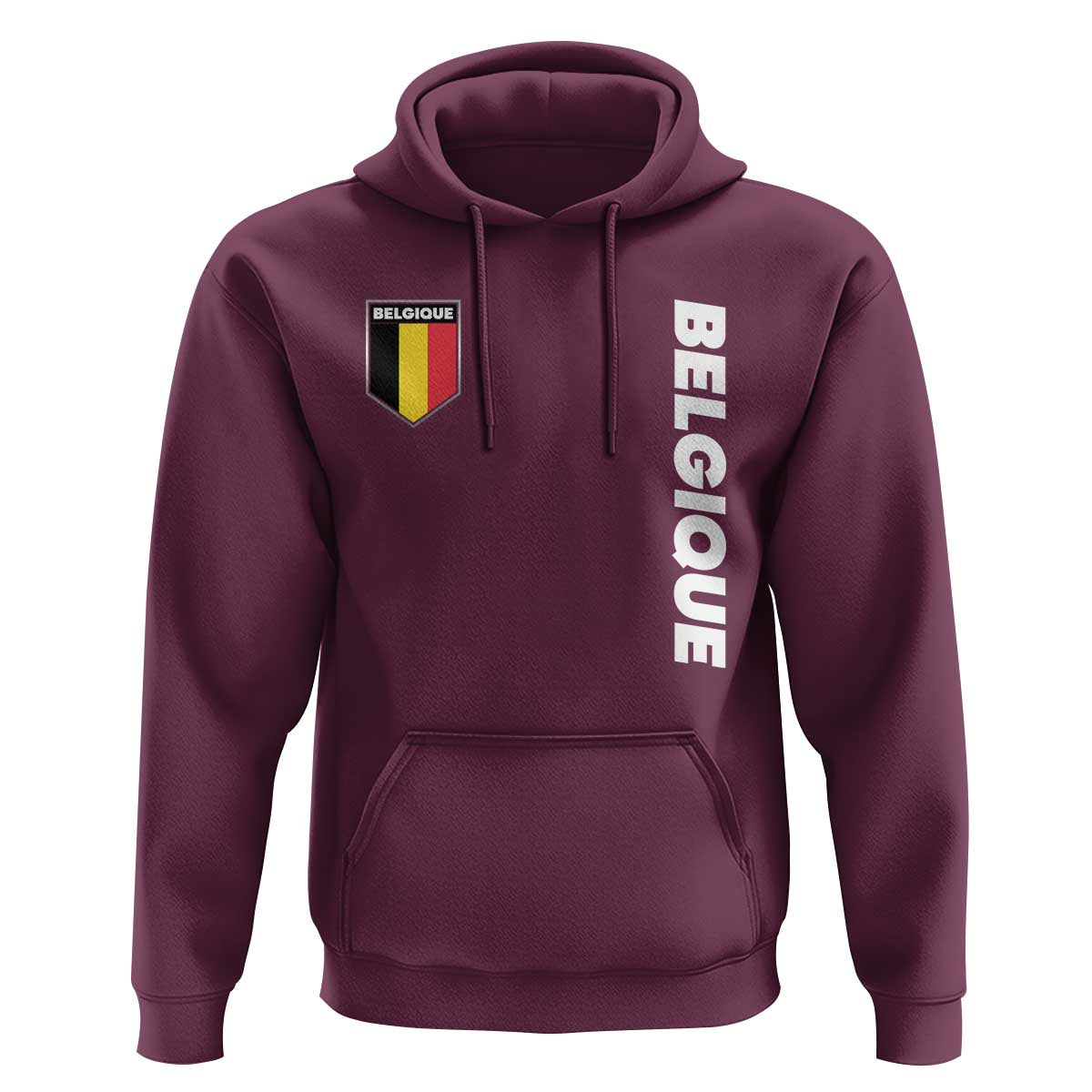 Minimalist Belgique Belgium Flag Shield Graphic Hoodie French Belgian Pride and European Heritage Souvenir