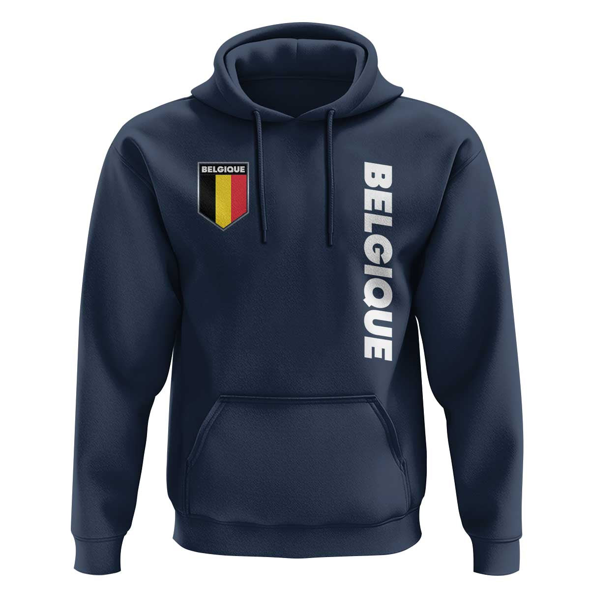 Minimalist Belgique Belgium Flag Shield Graphic Hoodie French Belgian Pride and European Heritage Souvenir
