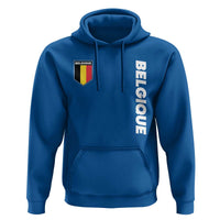 Minimalist Belgique Belgium Flag Shield Graphic Hoodie French Belgian Pride and European Heritage Souvenir