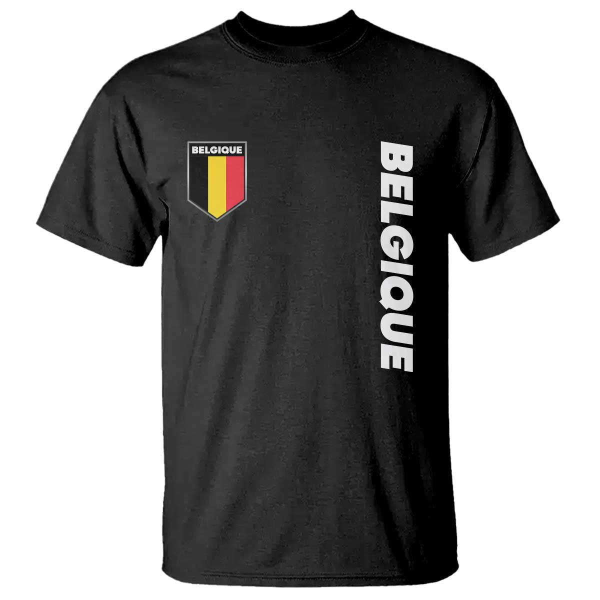 Minimalist Belgique Belgium Flag Shield Graphic T Shirt French Belgian Pride and European Heritage Souvenir