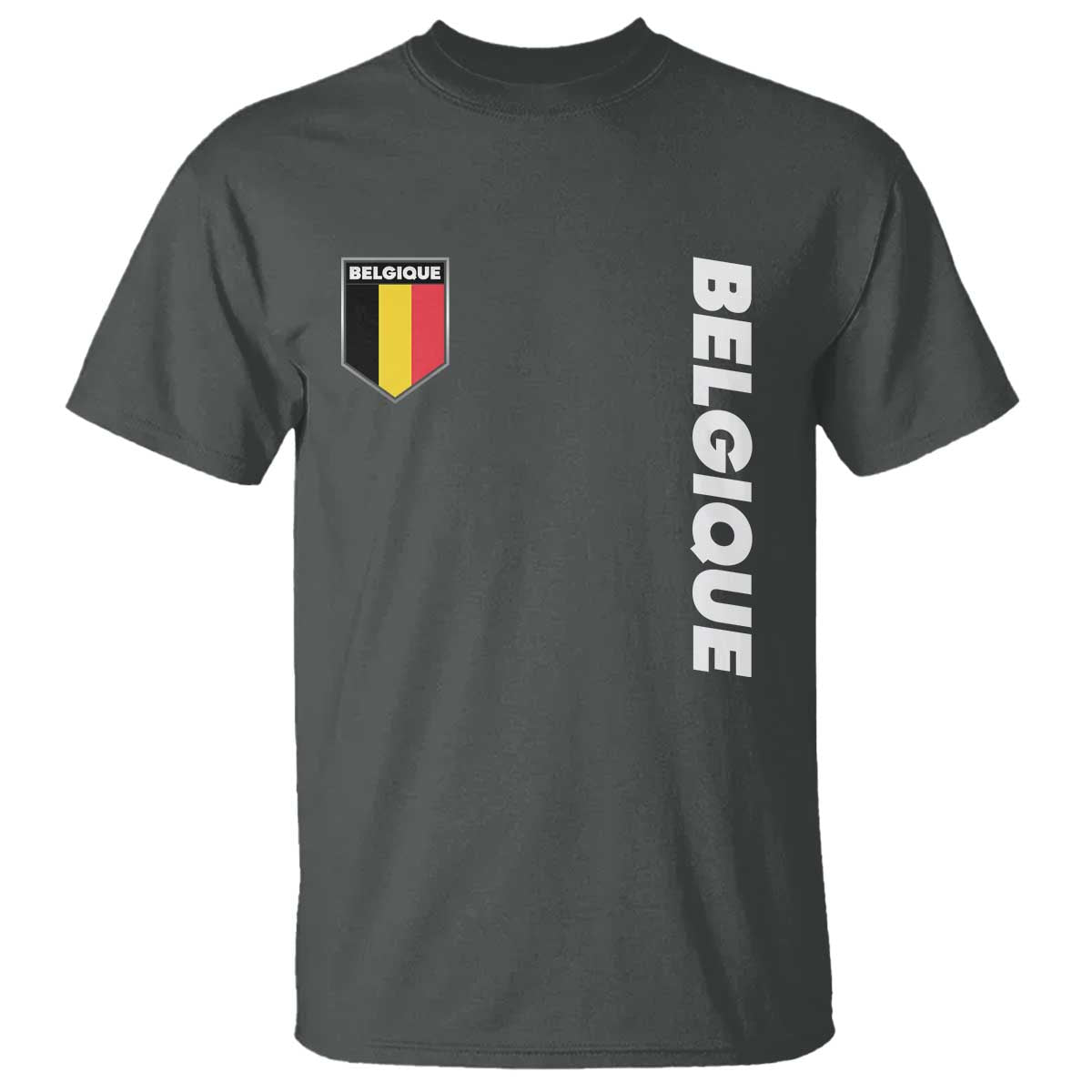 Minimalist Belgique Belgium Flag Shield Graphic T Shirt French Belgian Pride and European Heritage Souvenir