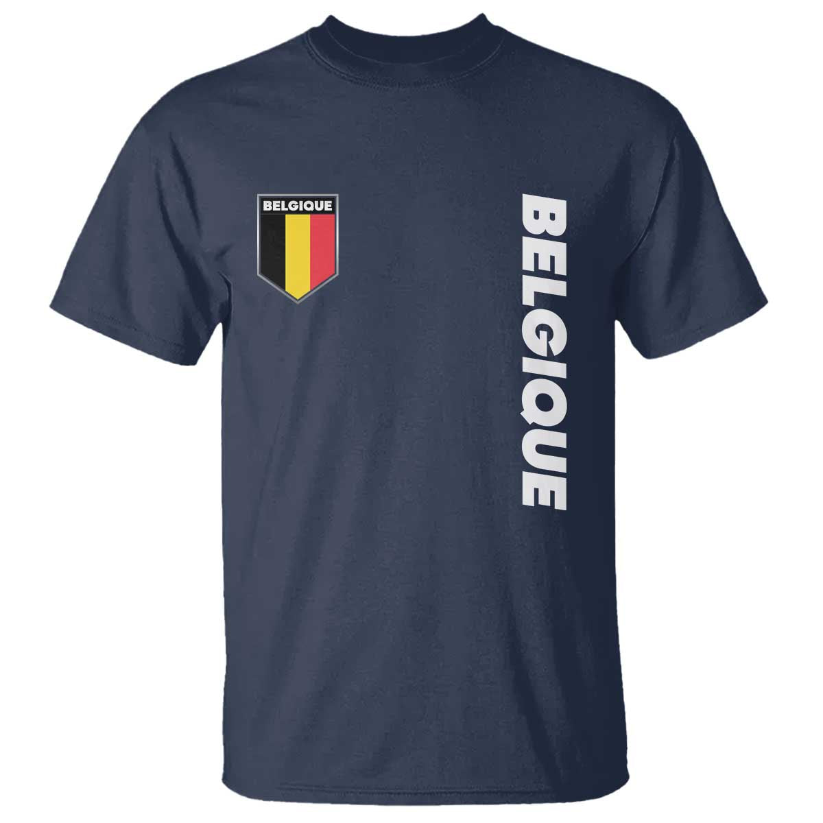 Minimalist Belgique Belgium Flag Shield Graphic T Shirt French Belgian Pride and European Heritage Souvenir