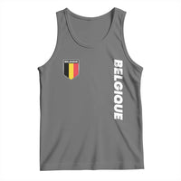 Belgique Belgium Flag Shield Minimalist Graphic Tank Top French Belgian Pride and European Heritage Souvenir