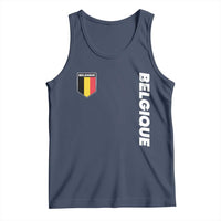 Belgique Belgium Flag Shield Minimalist Graphic Tank Top French Belgian Pride and European Heritage Souvenir