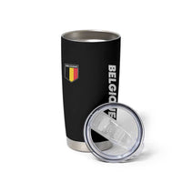 Belgique Belgium Flag Shield Minimalist Graphic Tumbler Cup French Belgian Pride and European Heritage Souvenir