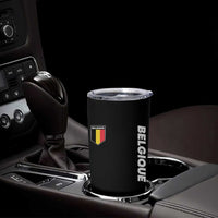 Belgique Belgium Flag Shield Minimalist Graphic Tumbler Cup French Belgian Pride and European Heritage Souvenir