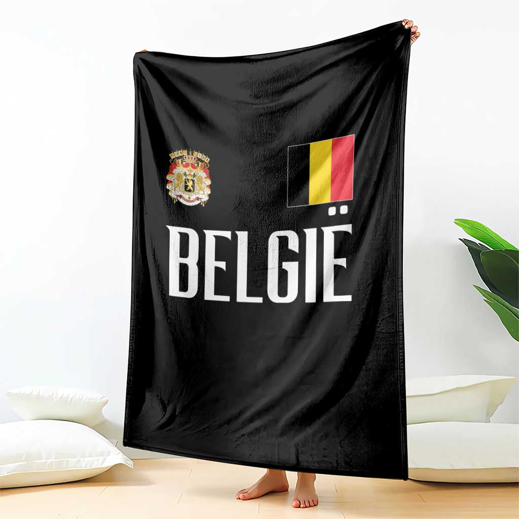 Royal Coat of Arms Belgie Crest Graphic Throw Blanket Traditional Belgium Belgian Flag and Lion Heritage Pride Gift