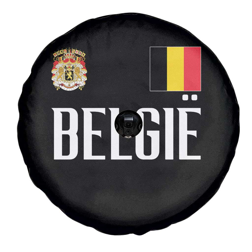 Royal Coat of Arms Belgie Crest Graphic Spare Tire Cover Traditional Belgium Belgian Flag and Lion Heritage Pride Gift